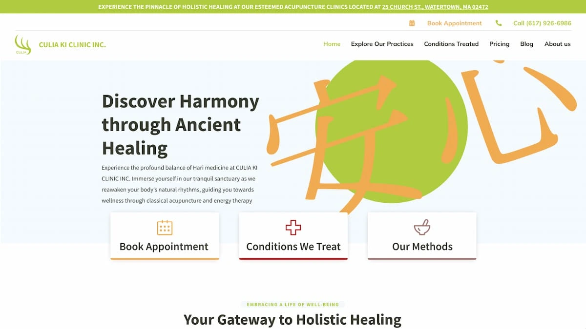 CULIA KI CLINIC INC. Design Preview