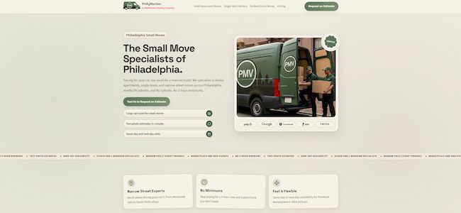PhillyManVan website preview