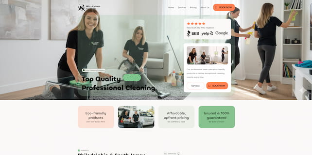 EasyClean Cleaning Website Preview
